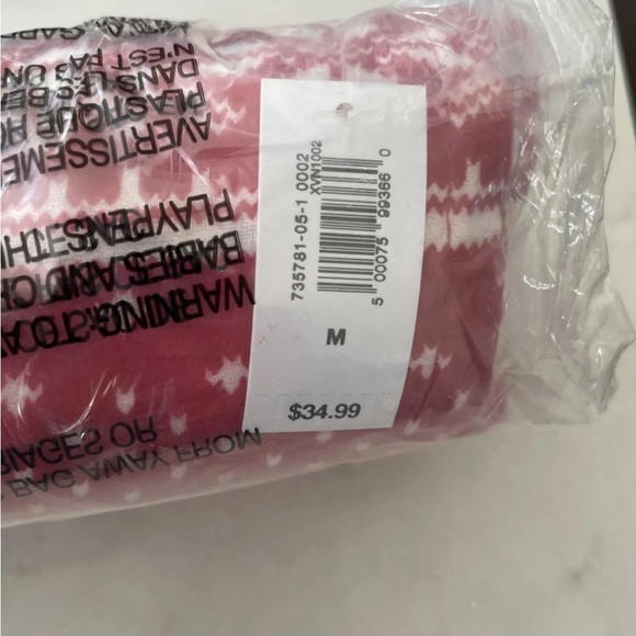 GAP Print Soft Flannel Pajama Pants Fair‎ Isle Red White Size Medium - Picture 3 of 3